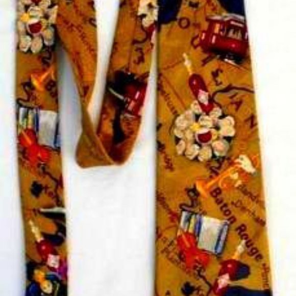 TABASCO New Orleans Neck Tie Mardi Gras - Picture 2 of 6